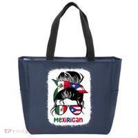 Mexirican Messy Bun Half Puerto Rican And Half Mexican Tote Bag thumb 0