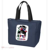 Mexirican Messy Bun Half Puerto Rican And Half Mexican Tote Bag thumb 3