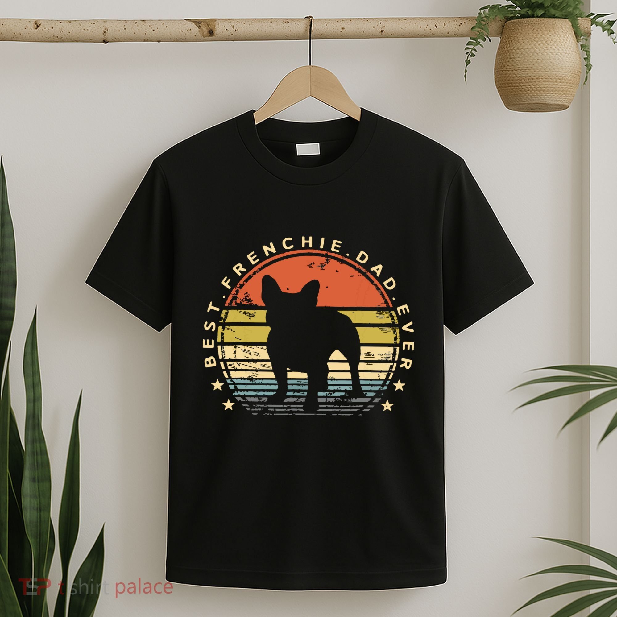 Men Men Best Frenchie Dad Ever Daddy French Bulldog Dog Lover T-Shirt