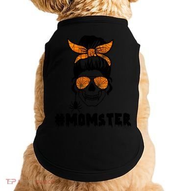 Momster Messy Bun Cute Halloween Doggie Tank