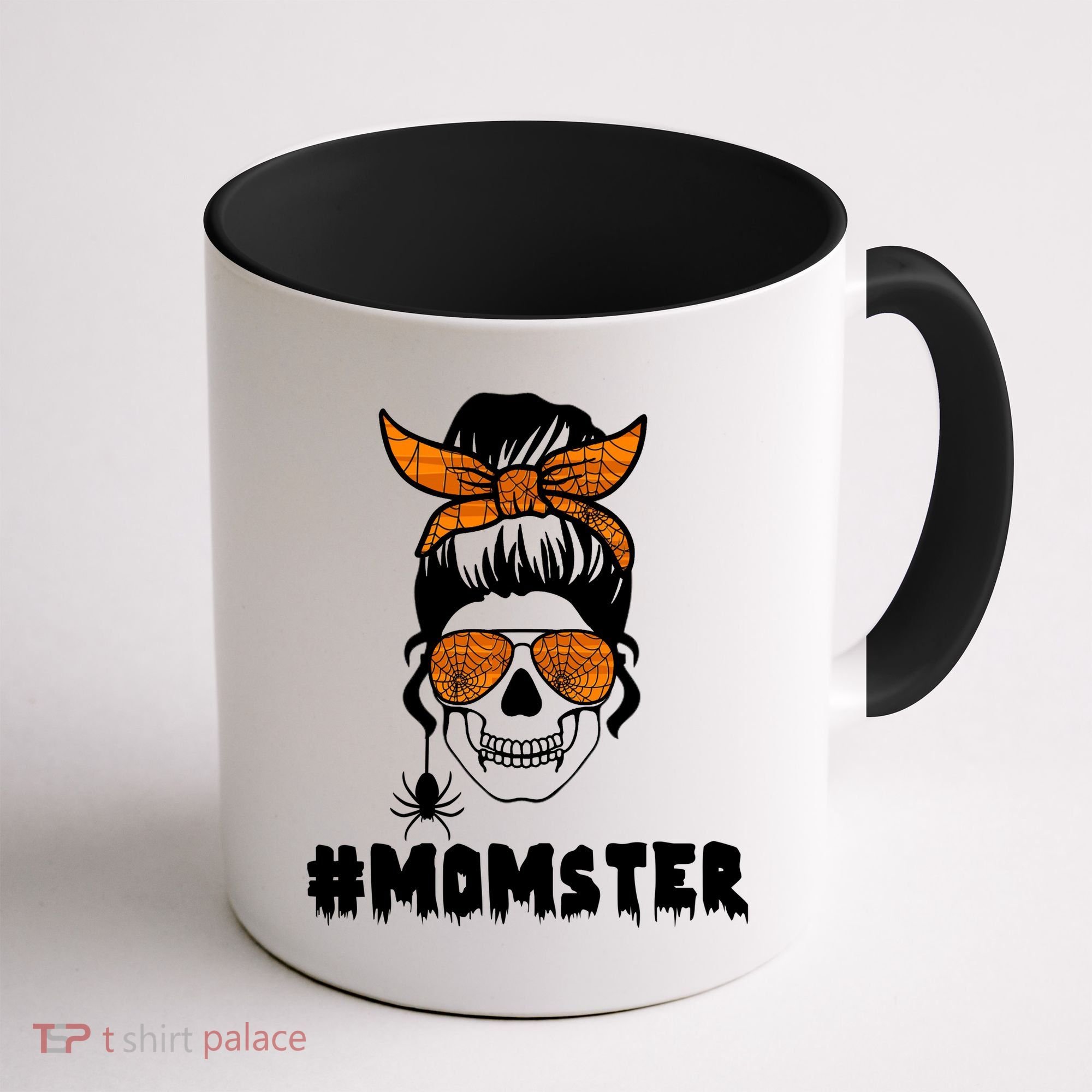 Momster Messy Bun Cute Halloween Coffee Mug