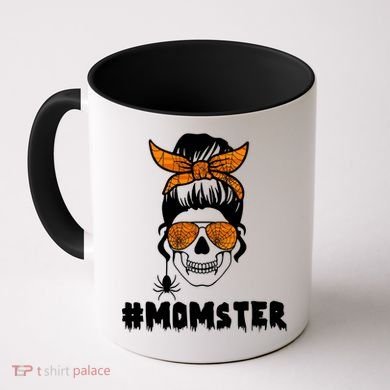 Momster Messy Bun Cute Halloween Coffee Mug