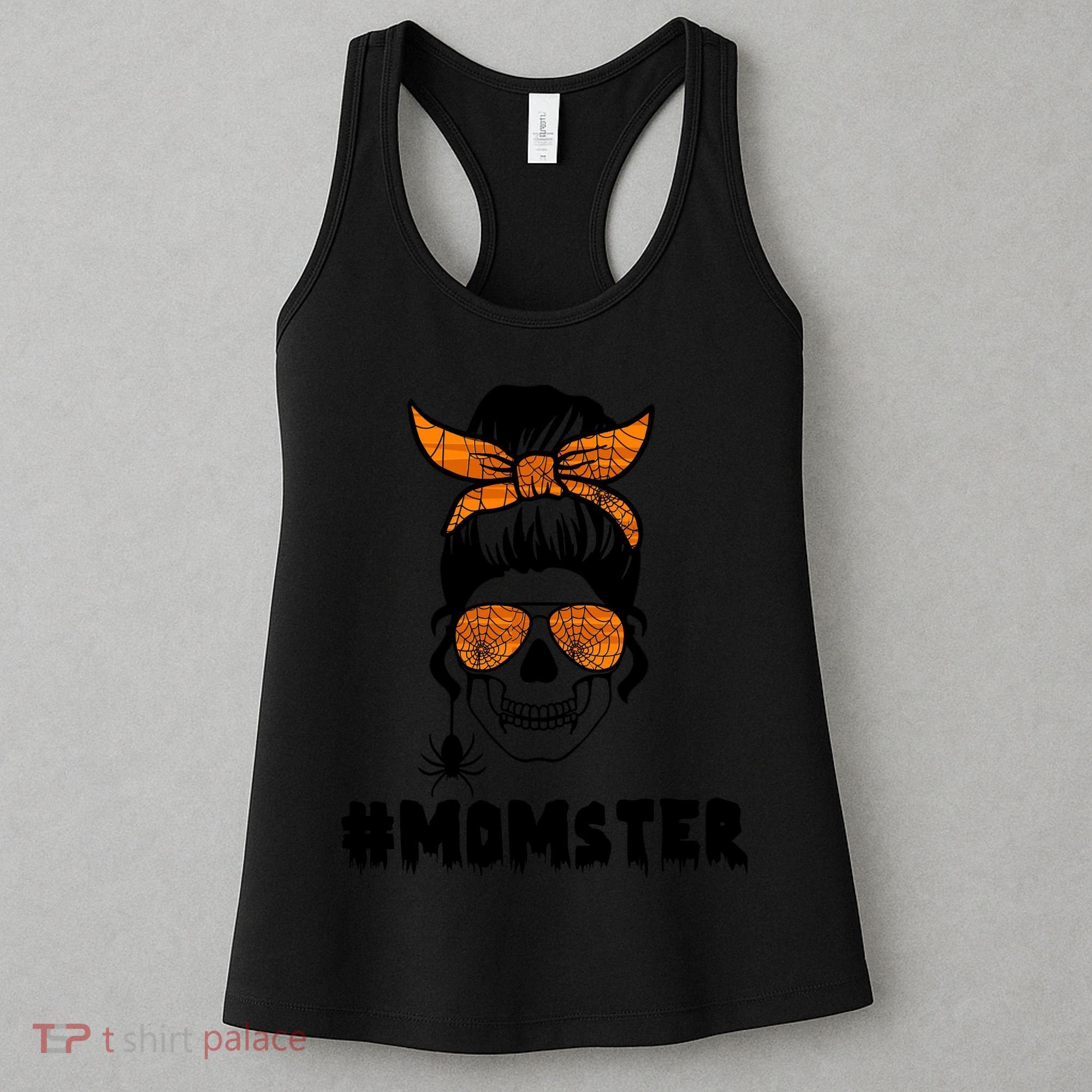 Momster Messy Bun Cute Halloween Women's Tank Top
