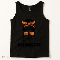 Momster Messy Bun Cute Halloween Tank Top thumb 2