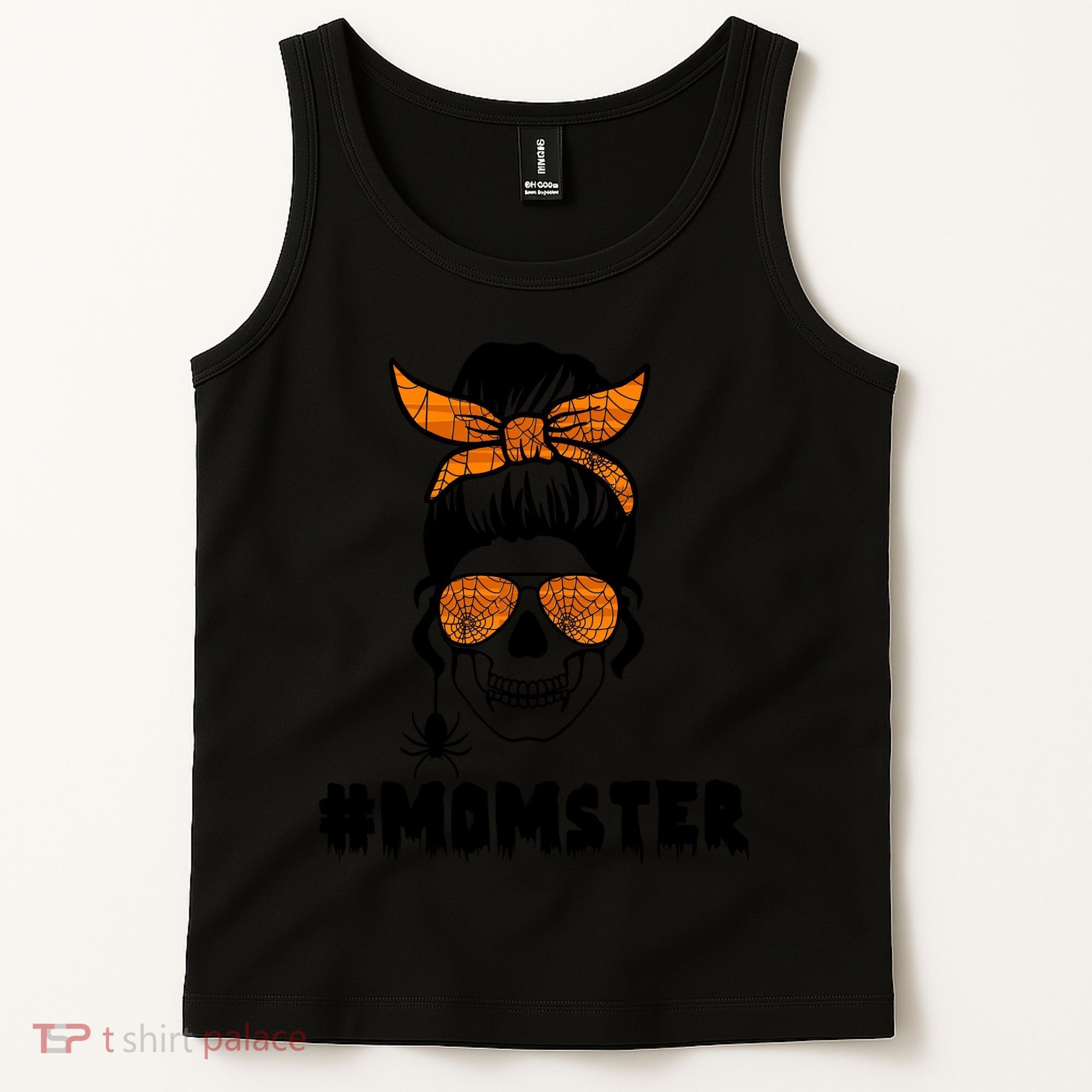 Momster Messy Bun Cute Halloween Tank Top