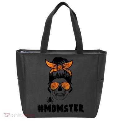Momster Messy Bun Cute Halloween Tote Bag