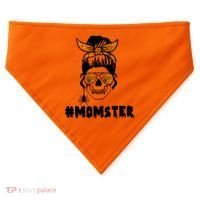 Momster Messy Bun Cute Halloween USA-Made Doggie Bandana thumb 0