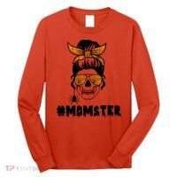 Momster Messy Bun Cute Halloween Long Sleeve Shirt thumb 0