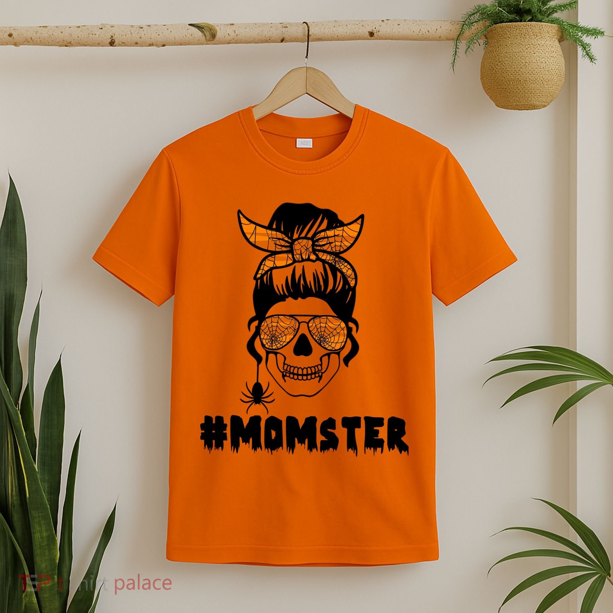 Momster Messy Bun Cute Halloween T-Shirt