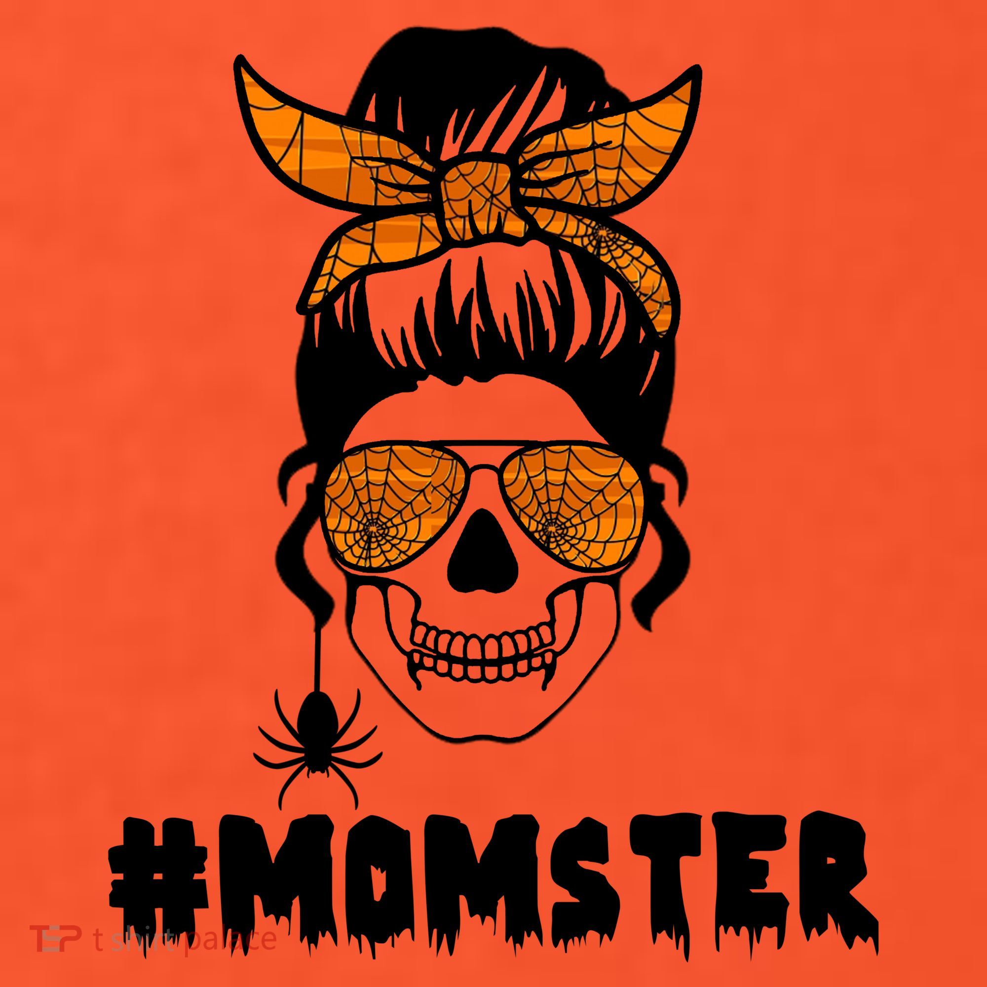 Momster Messy Bun Cute Halloween T-Shirt