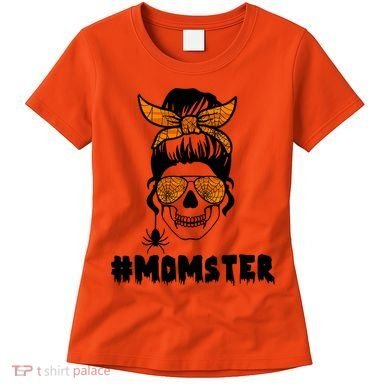Momster Messy Bun Cute Halloween Women's T-Shirt