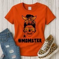 Momster Messy Bun Cute Halloween Women's T-Shirt thumb 3