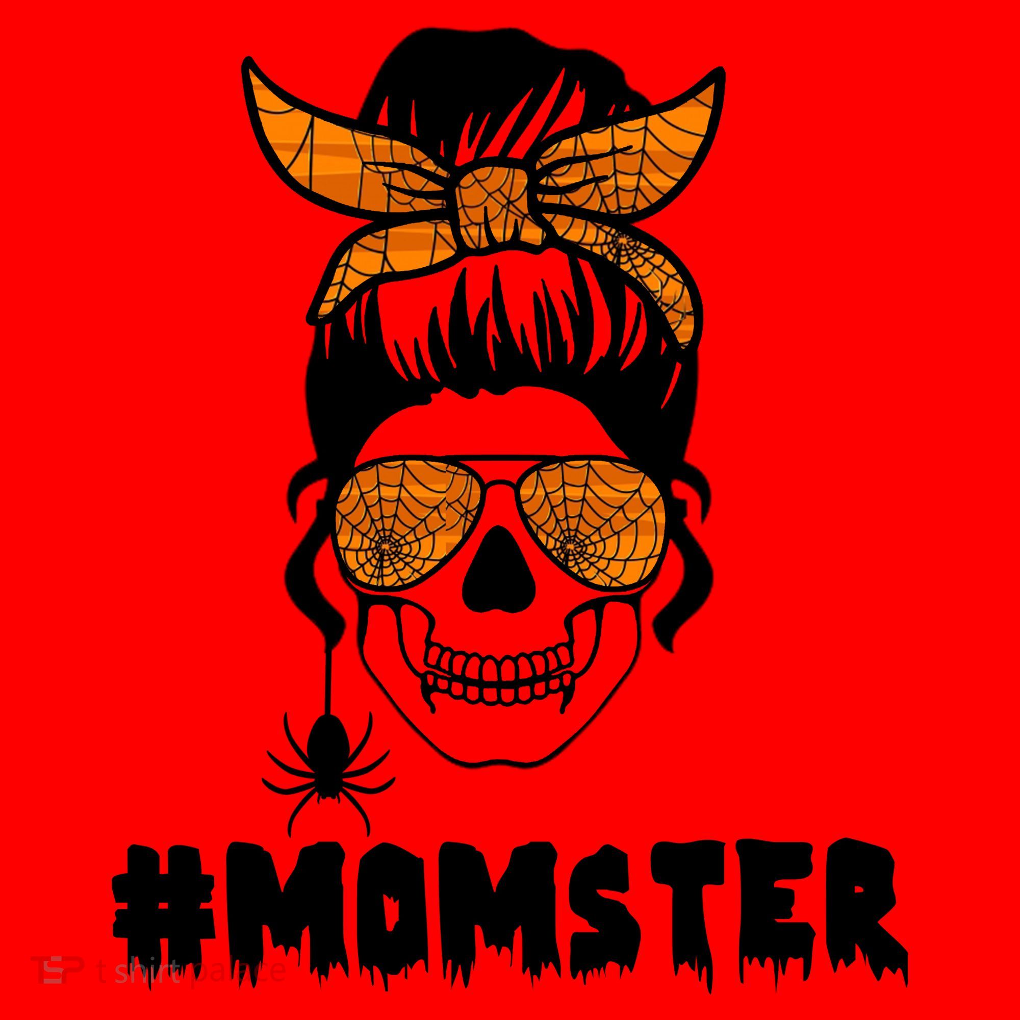 Momster Messy Bun Cute Halloween Santa Hat