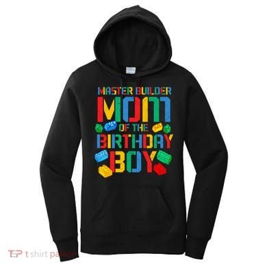Mom Master Builder Building Bricks Blocks Family Parents Great Gift Women's Hoodie