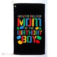 Mom Master Builder Building Bricks Blocks Family Parents Great Gift Golf Towel thumb 0