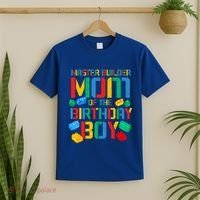 Mom Master Builder Building Bricks Blocks Family Parents Great Gift T-Shirt thumb 2