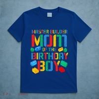 Mom Master Builder Building Bricks Blocks Family Parents Great Gift T-Shirt thumb 5