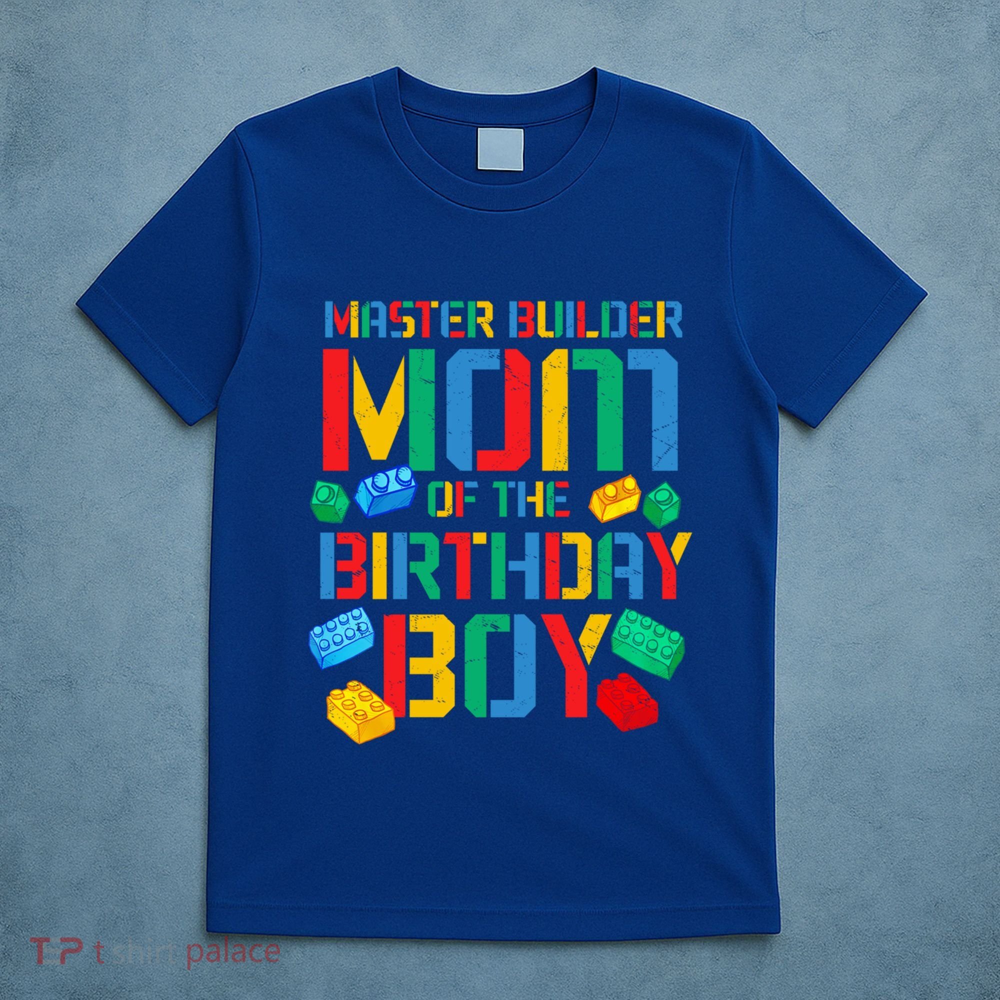 Mom Master Builder Building Bricks Blocks Family Parents Great Gift T-Shirt