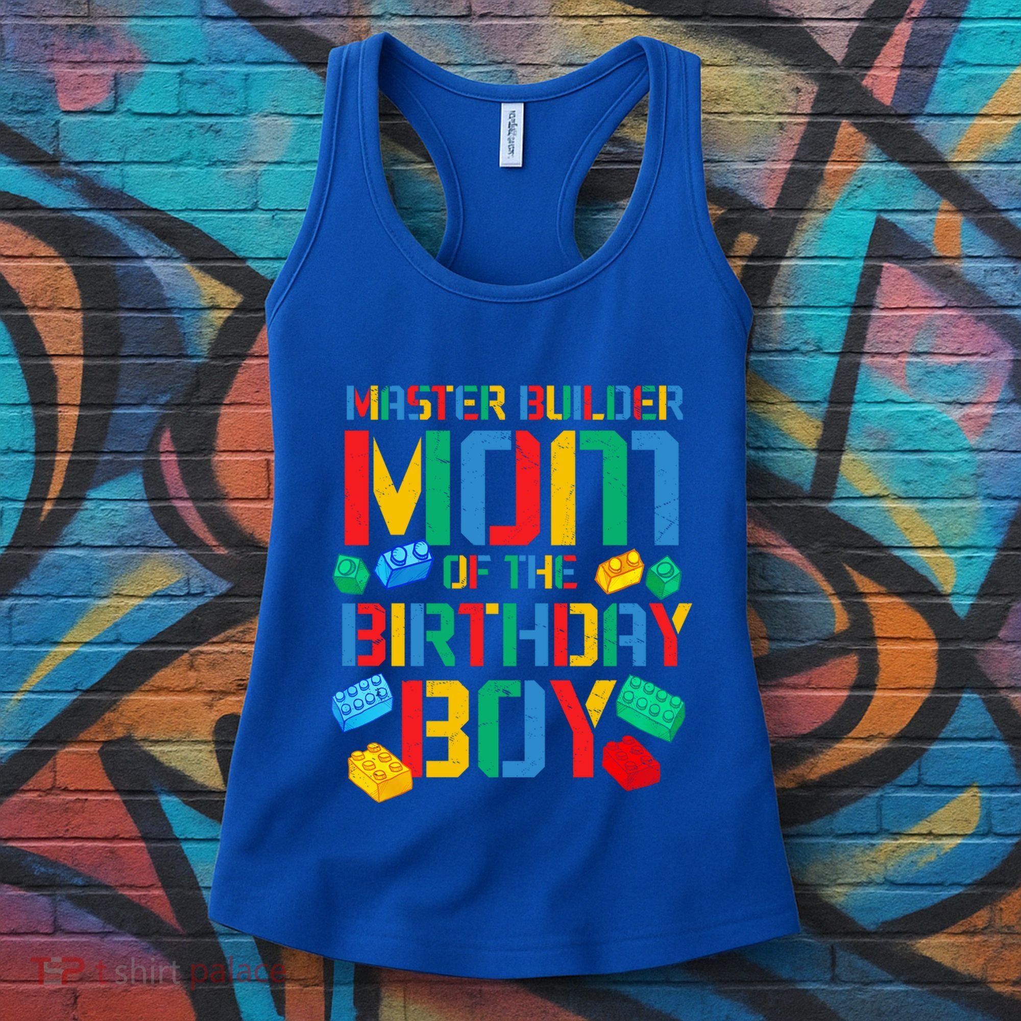 Mom Master Builder Building Bricks Blocks Family Parents Great Gift Women's Tank Top