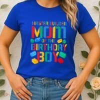Mom Master Builder Building Bricks Blocks Family Parents Great Gift Women's T-Shirt thumb 2