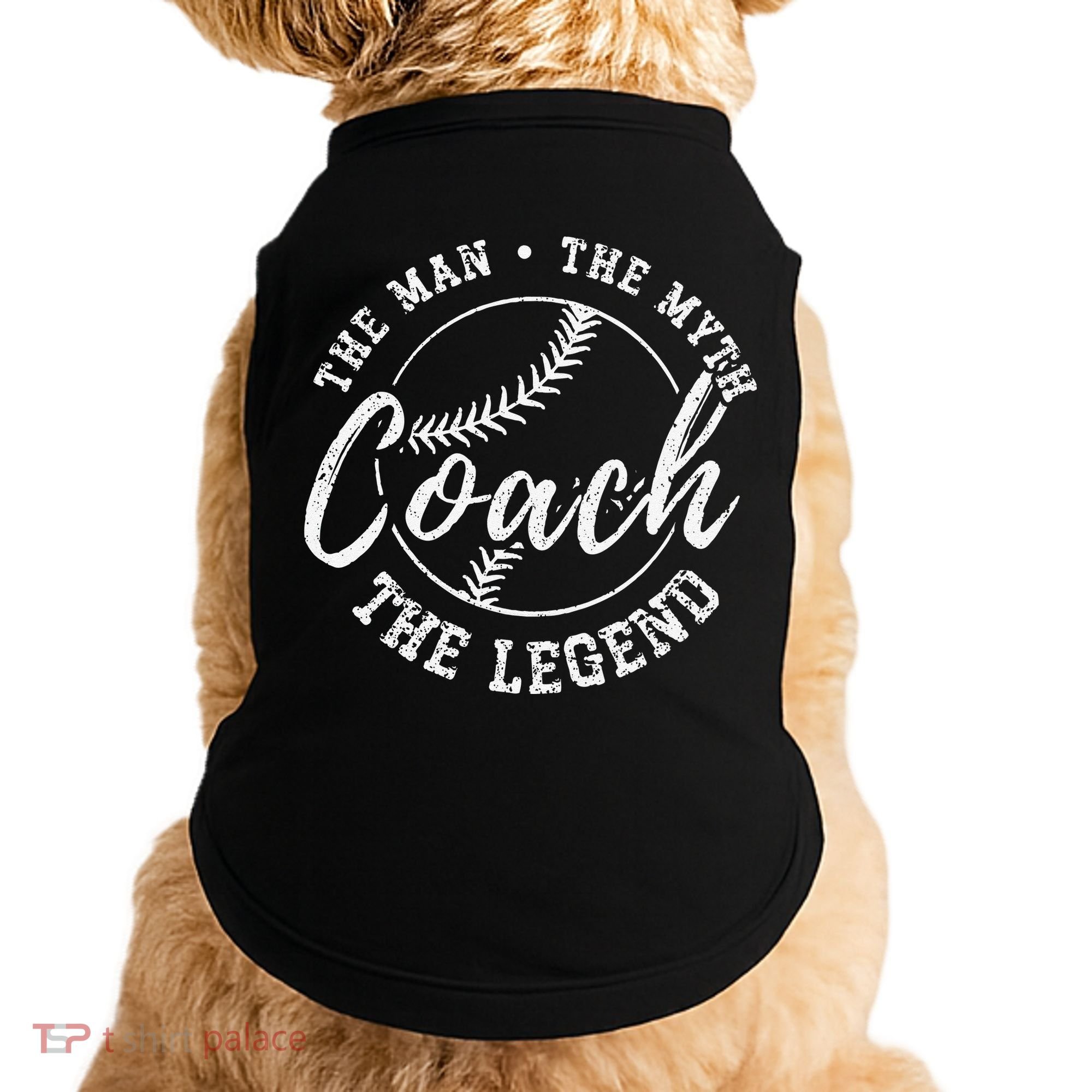 Man Myth Baseball Coach Legend Funny Baseball Coach Doggie Tank