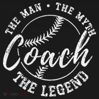 Man Myth Baseball Coach Legend Funny Baseball Coach Doggie Tank thumb 4