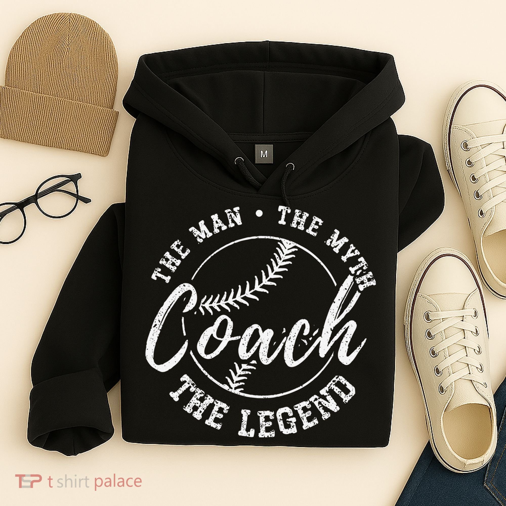 Man Myth Baseball Coach Legend Funny Baseball Coach Hoodie