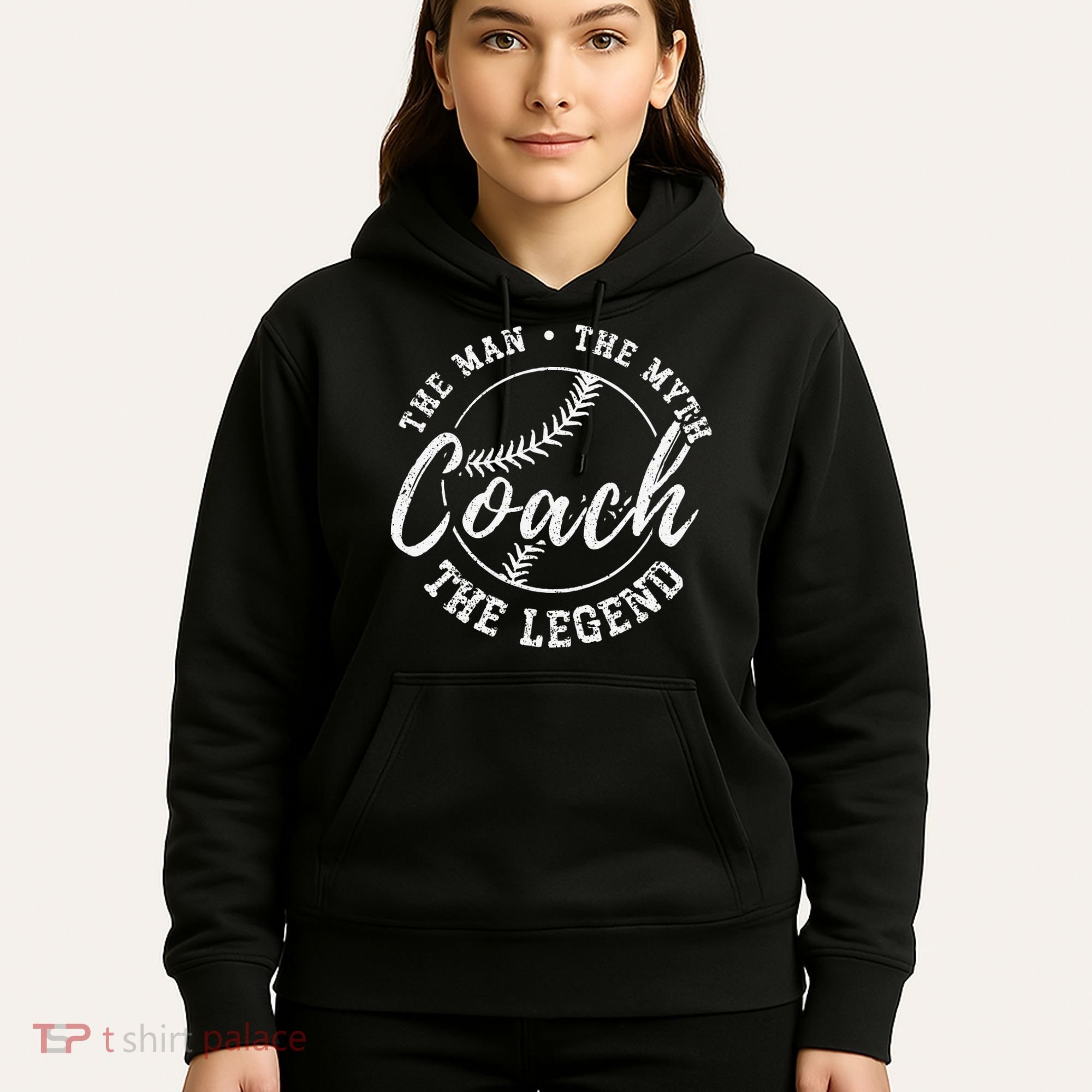 Man Myth Baseball Coach Legend Funny Baseball Coach Hoodie