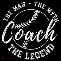 Man Myth Baseball Coach Legend Funny Baseball Coach Apron thumb 3