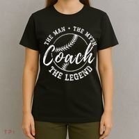 Man Myth Baseball Coach Legend Funny Baseball Coach T-Shirt thumb 4