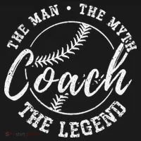 Man Myth Baseball Coach Legend Funny Baseball Coach Women's Hoodie thumb 2