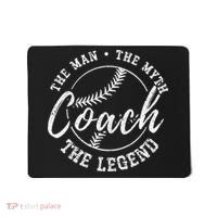 Man Myth Baseball Coach Legend Funny Baseball Coach Mousepad thumb 0