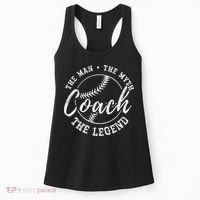 Man Myth Baseball Coach Legend Funny Baseball Coach Women's Tank Top thumb 0