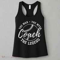 Man Myth Baseball Coach Legend Funny Baseball Coach Women's Tank Top thumb 3