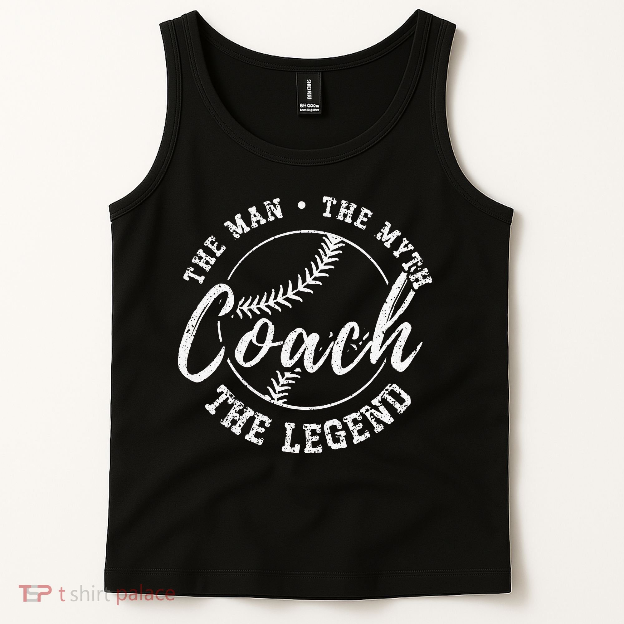 Man Myth Baseball Coach Legend Funny Baseball Coach Tank Top