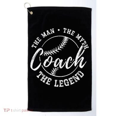Man Myth Baseball Coach Legend Funny Baseball Coach Golf Towel