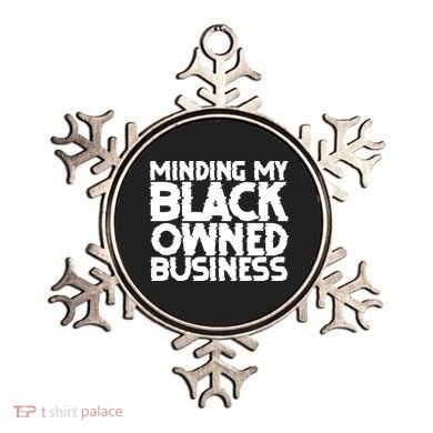 Minding My Black Owned Business Ornament