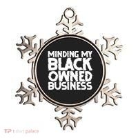 Minding My Black Owned Business Ornament thumb 0