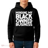 Minding My Black Owned Business Kids Hoodie thumb 4