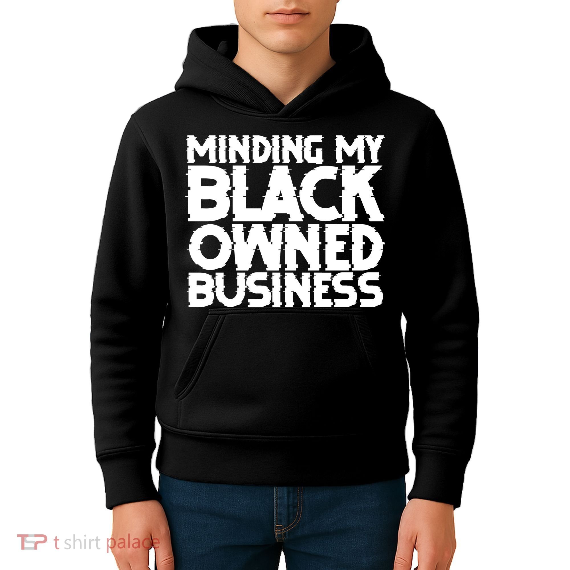 Minding My Black Owned Business Kids Hoodie