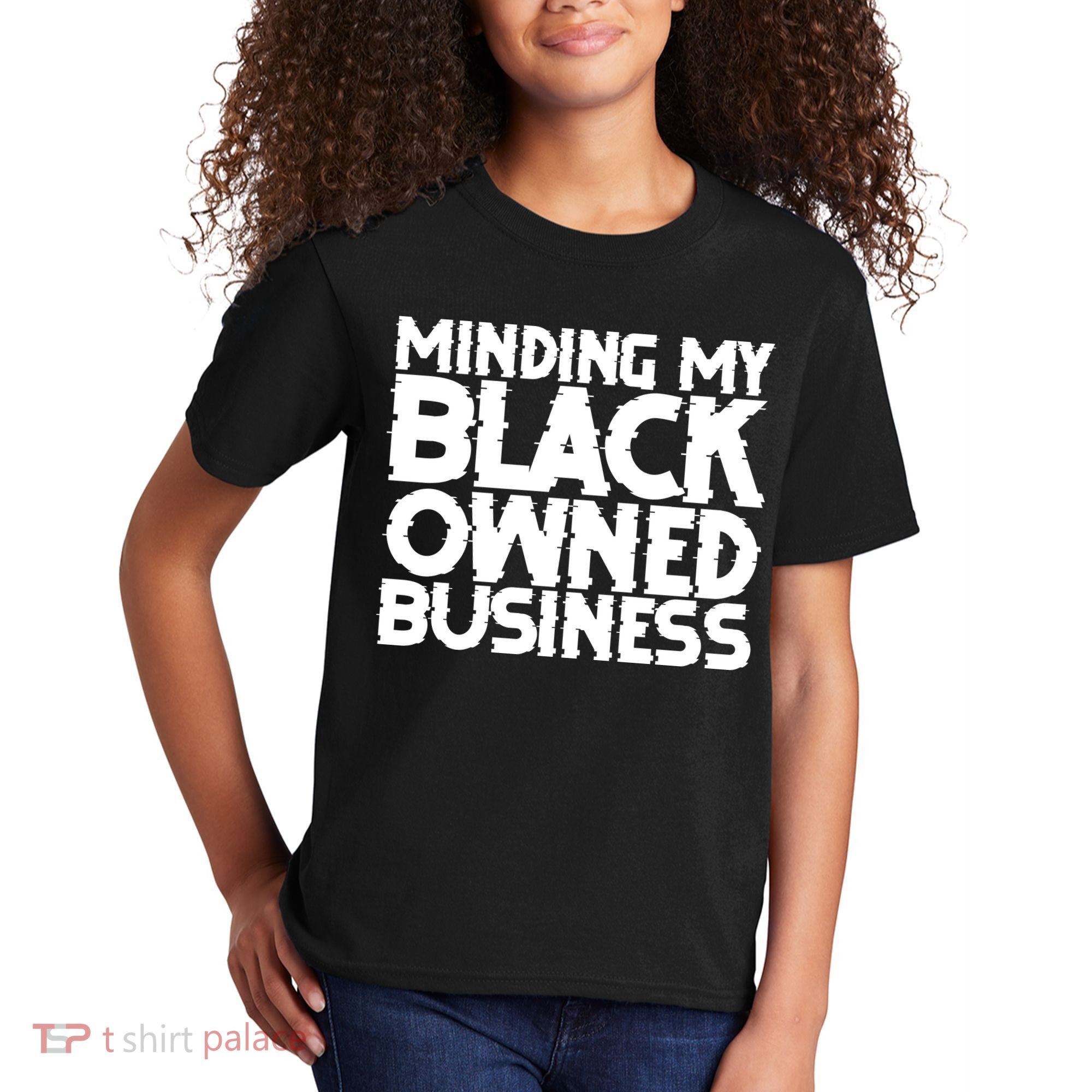 Minding My Black Owned Business Kids T-Shirt
