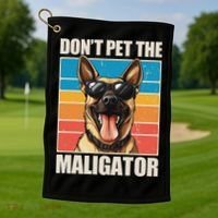 Malinois Maligator Belgian Malinois Golf Towel thumb 1