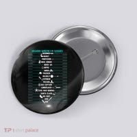 Mens Mens BEARD GROWTH CHART Measurement Beard Button thumb 0