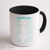 Mens Mens BEARD GROWTH CHART Measurement Beard Coffee Mug thumb 1