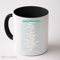 Mens Mens BEARD GROWTH CHART Measurement Beard Coffee Mug thumb 0
