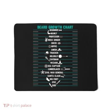 Mens Mens BEARD GROWTH CHART Measurement Beard Mousepad