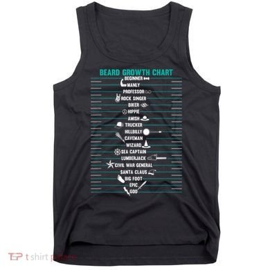 Mens Mens BEARD GROWTH CHART Measurement Beard Tank Top