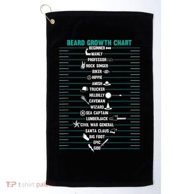 Mens Mens BEARD GROWTH CHART Measurement Beard Golf Towel