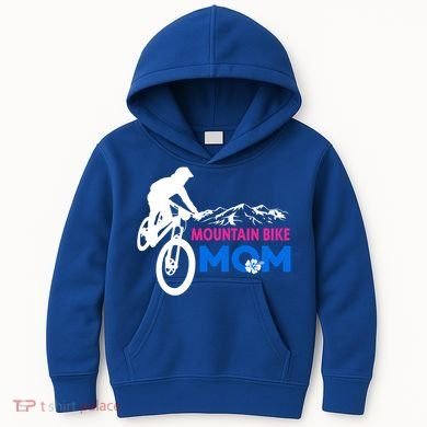 Mom Mountain Bike Gift Kids Hoodie