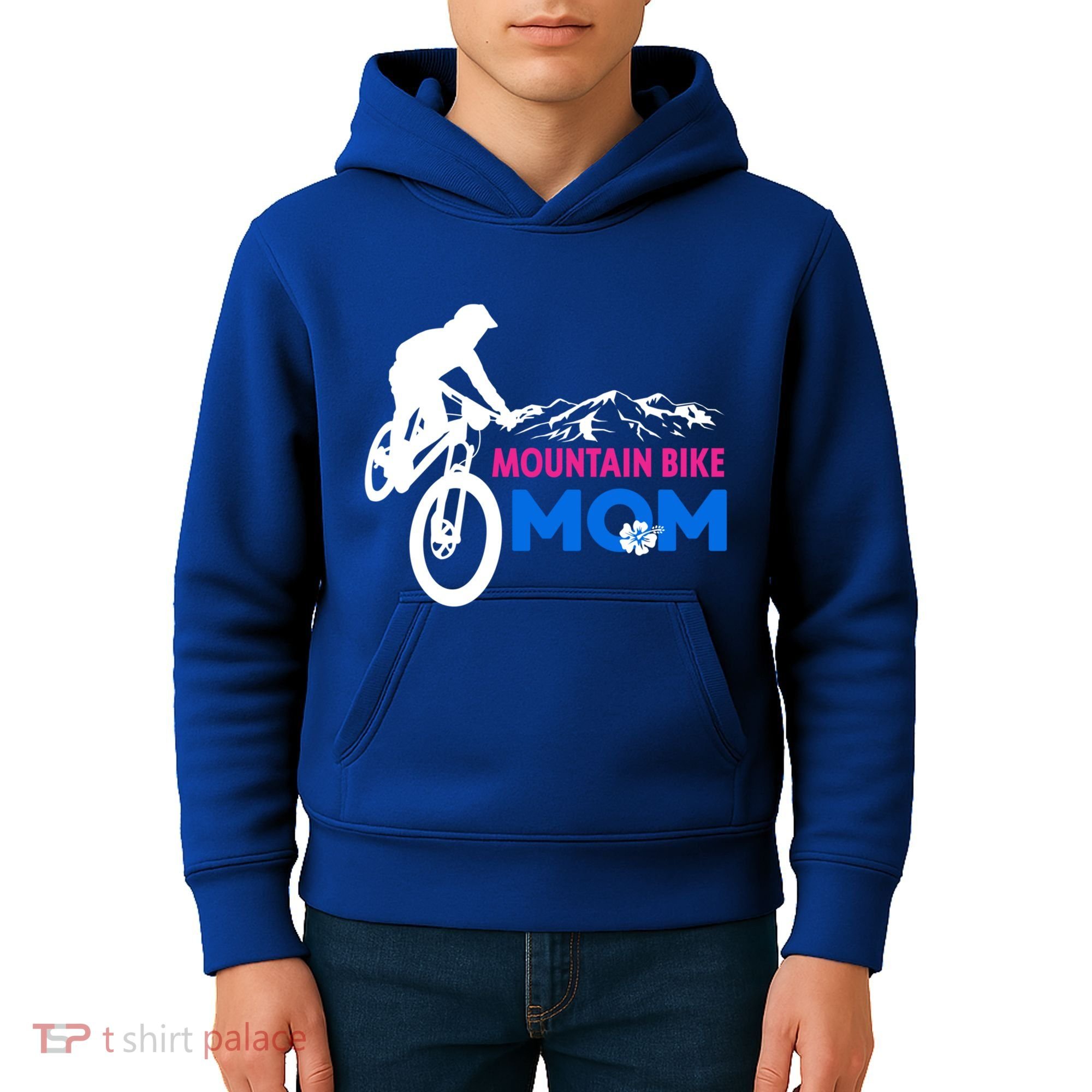 Mom Mountain Bike Gift Kids Hoodie